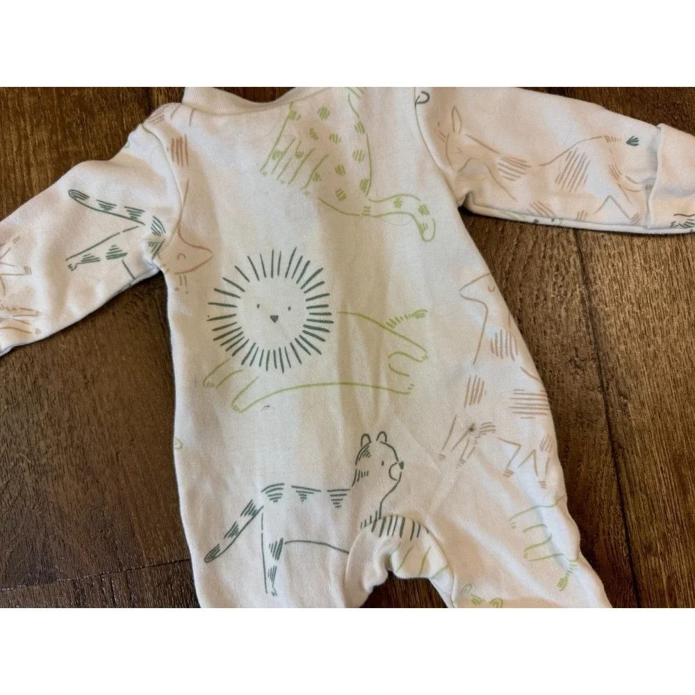 Carters Preemie Baby Boy Girl Unisex Sleeper Outfit Animal Zoo Reborn Doll‎ Lion